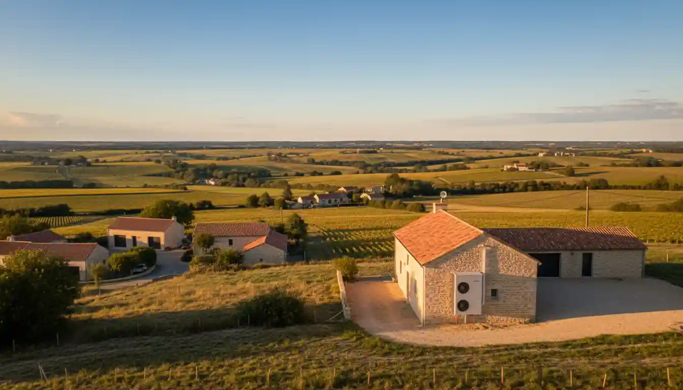 Maison moderne équipée d'une pompe à chaleur en Charente-Maritime